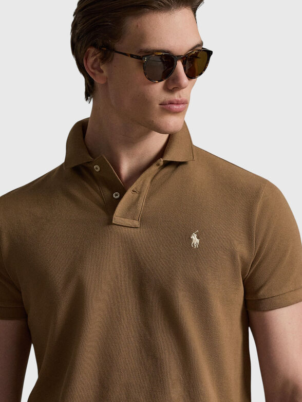 Cotton polo shirt with buttons - 4