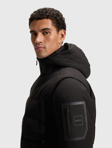 Hooded jacket with logo detail - 4