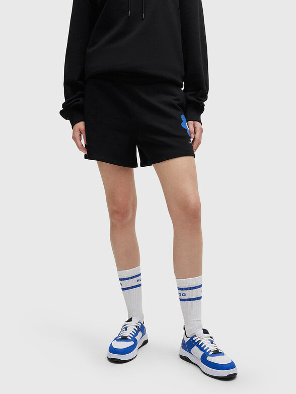 Black shorts with accent details - 1