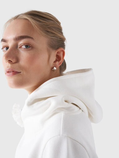 White sweatshirt in cotton blend - 5