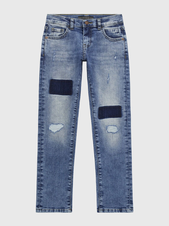 Straight jeans with patches - 1
