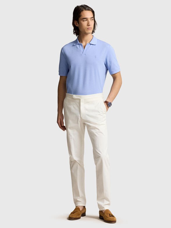 Blue cotton polo shirt - 2
