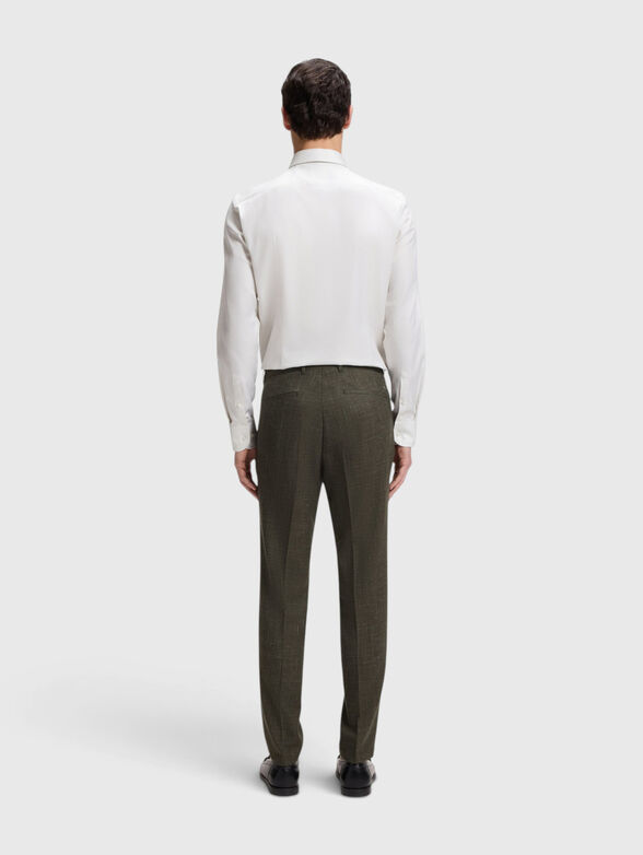 Slim-fit wool and linen trousers - 2