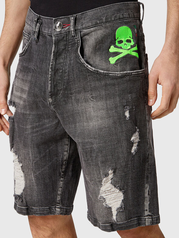 Black denim trousers SKULL&BONES - 3