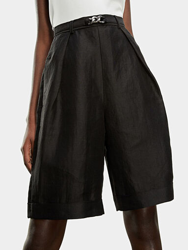 Linen bermuda shorts - 5