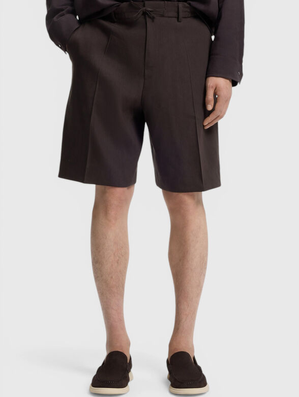 Linen-blend shorts - 1