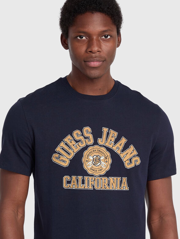 Black T-shirt with logo print - 4