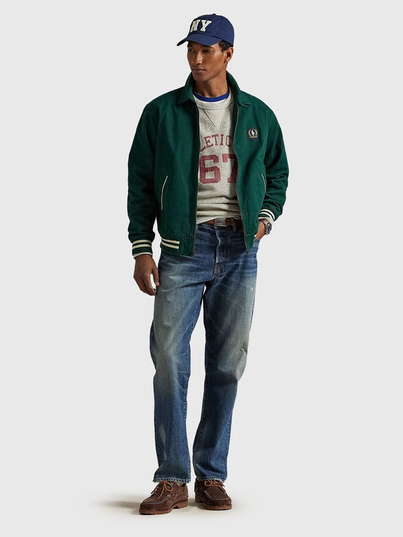 Bomber jacket with logo patch - 2