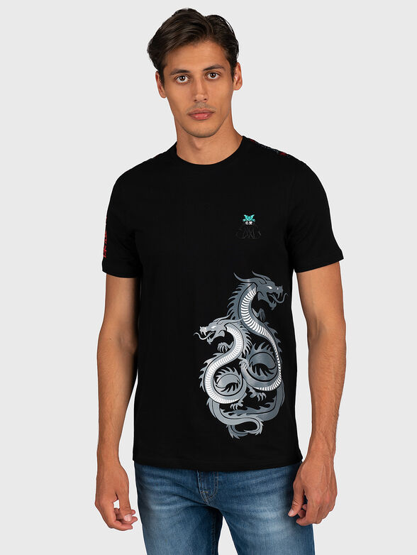 TS049 cotton T-shirt with prints - 1