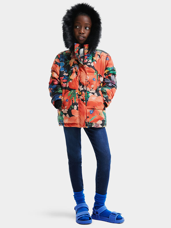 ROSE padded jacket with floral print - 2
