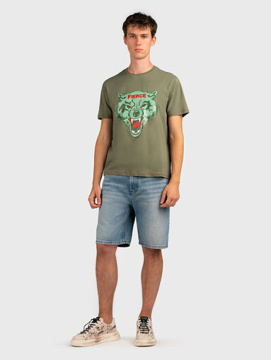 TS179 T-shirt in cotton blend with print - 5