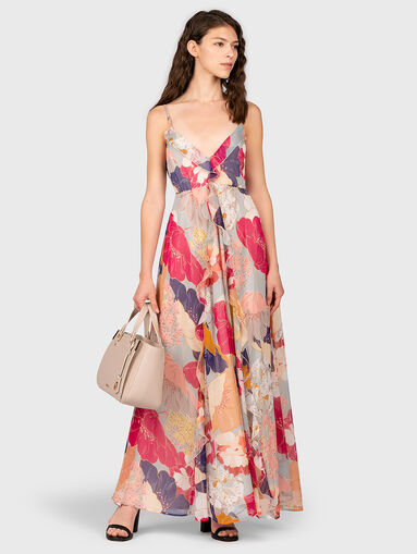 Printed dress with thin straps - 5