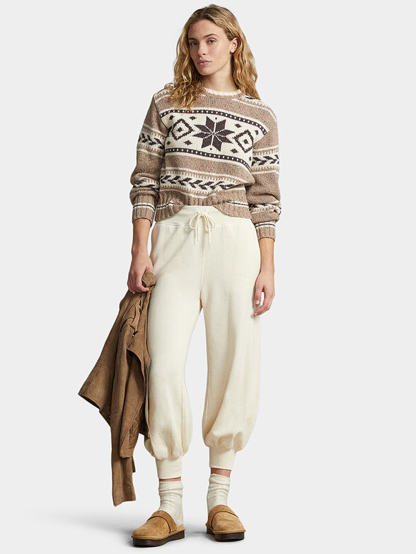 Sweater with contrasting geometric details - 2