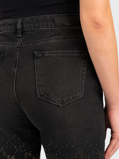 Straight jeans with rhinestone - 4