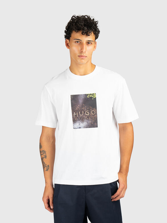 Cotton T-shirt with a graphic print - 2
