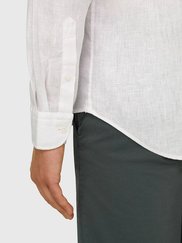 Long-sleeved linen shirt - 4