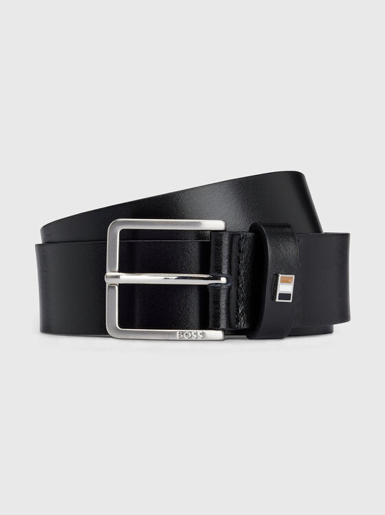 Leather belt with logo - 1