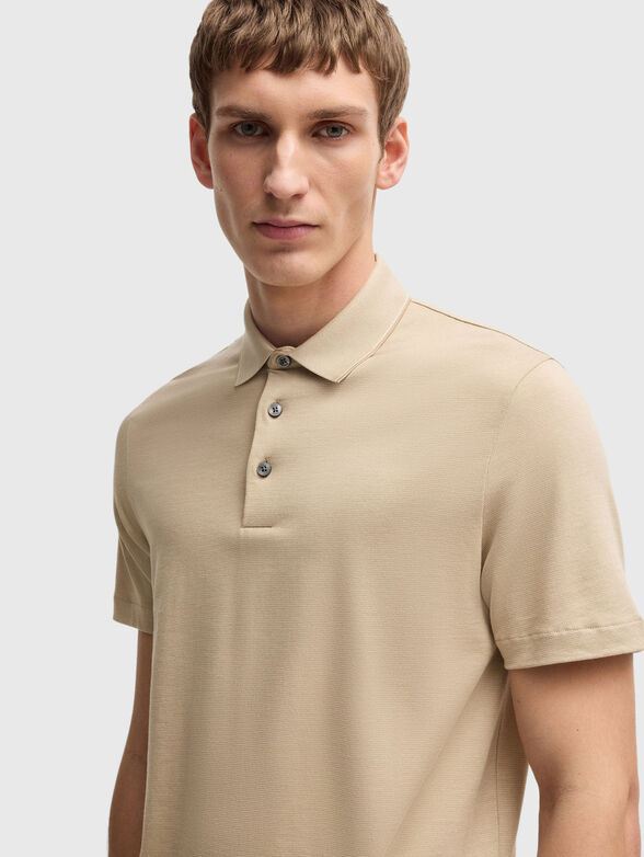 Cotton polo shirt with short sleeves - 4