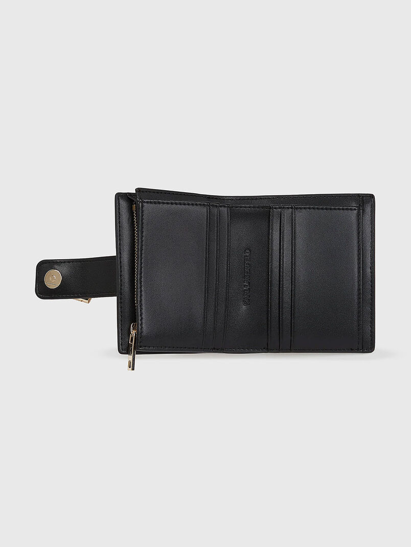 Leather wallet with logo - 3