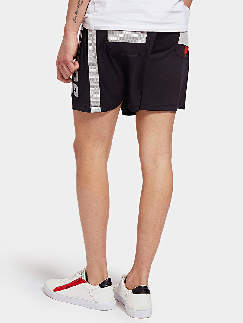 Sports shorts with logo inscriptions - 3