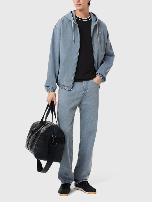 Black piqué T-shirt  - 2