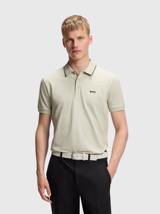 Cotton-blend polo shirt  - 1