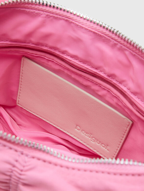 Pink nylon bag with buckles - 6