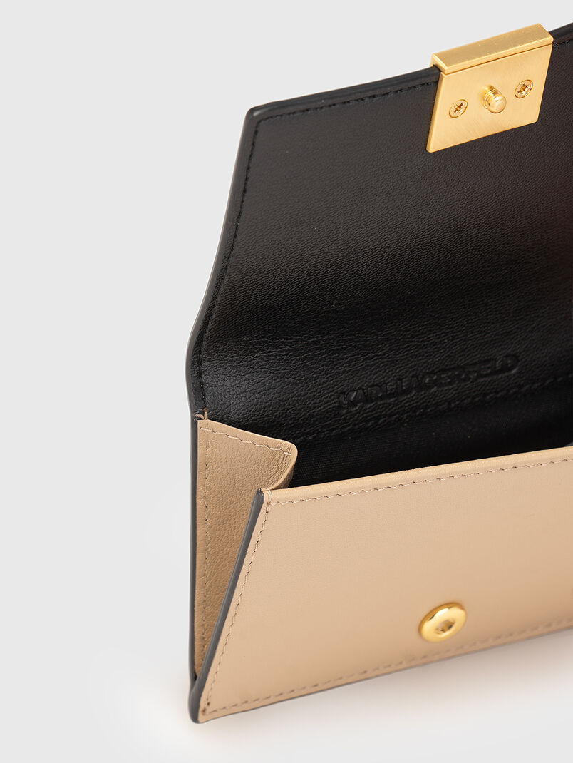 Leather cardholder with logo detail - 3