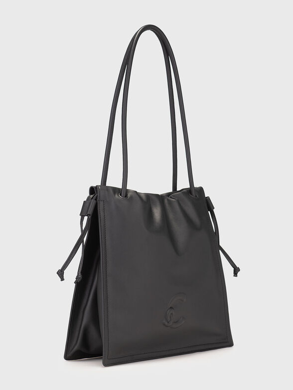 Leather bag with accent logo - 3