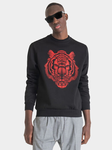Sweatshirt with tiger print - 1