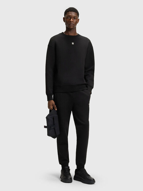 Black sports trousers with ties - 4