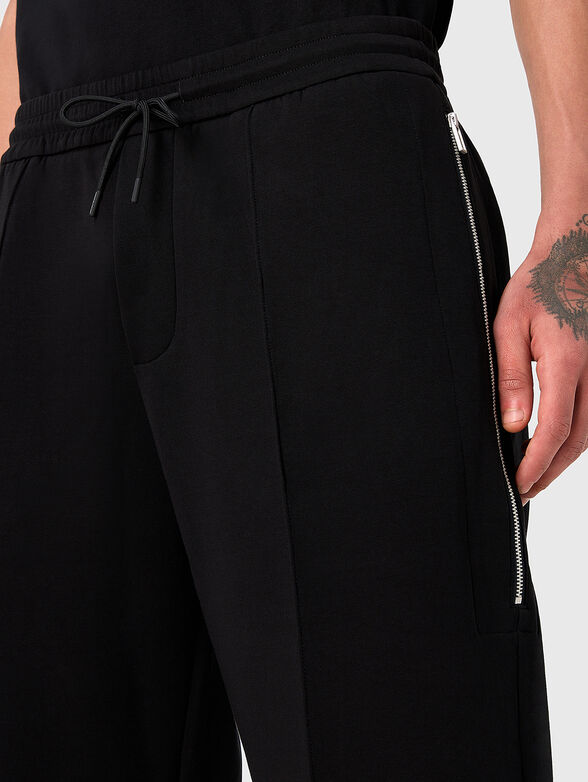 Sports trousers with crease in beige colour  - 3