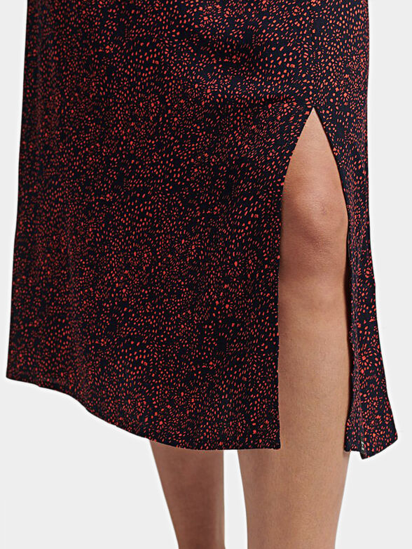 Midi skirt with floral print - 5