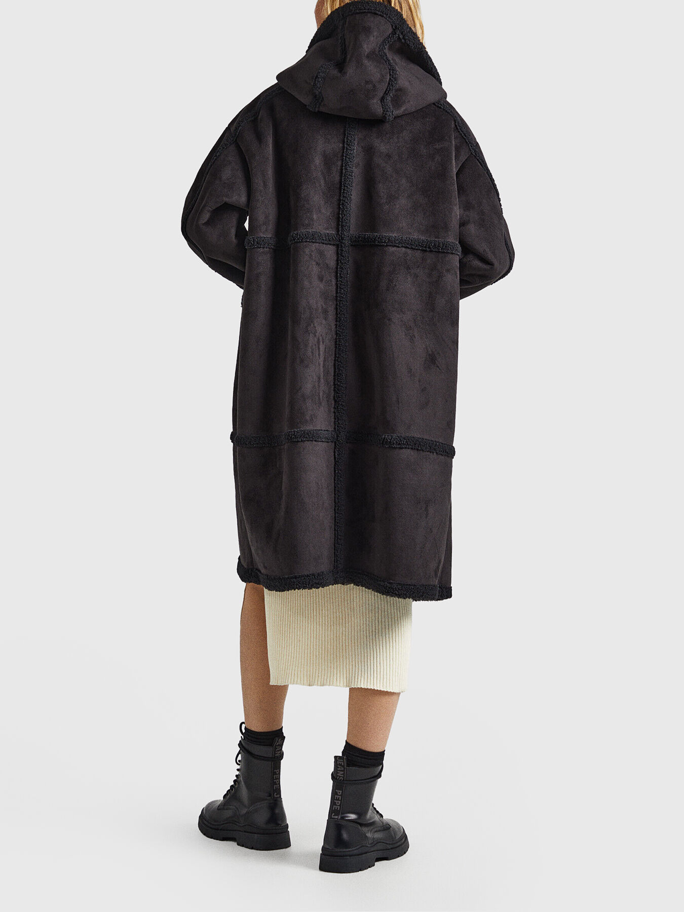 RORY black oversized coat brand Pepe Jeans Globalbrandsstore en