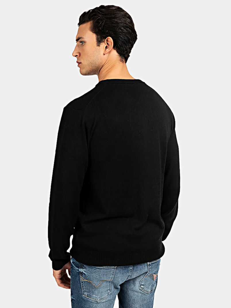 Black sweater with logo lettering - 3