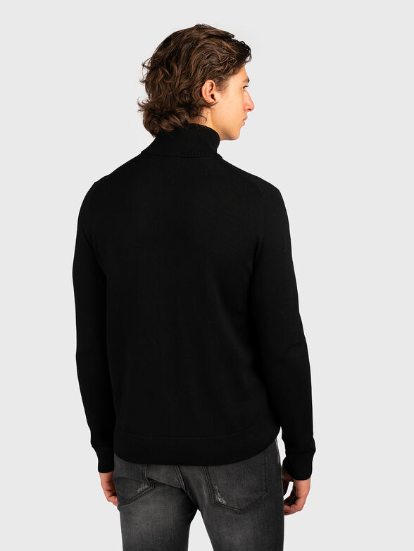 Wool sweater with polo collar - 2