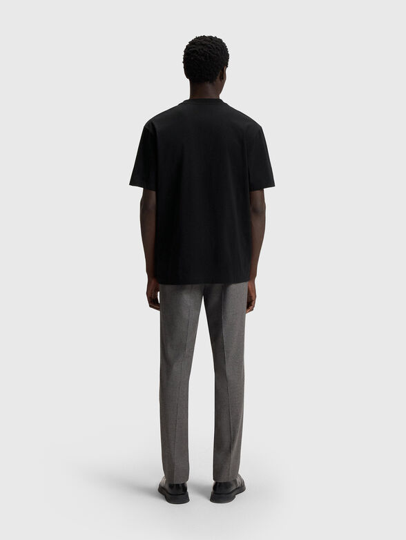 Cotton T-shirt with accent print - 3