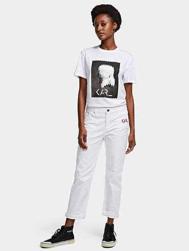 Black t-shirt with graphic art print - 5