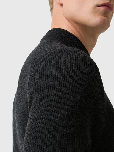 DEXTER wool and cashmere cardigan with zipper - 4