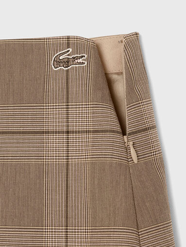 Cotton plaid mini skirt - 3