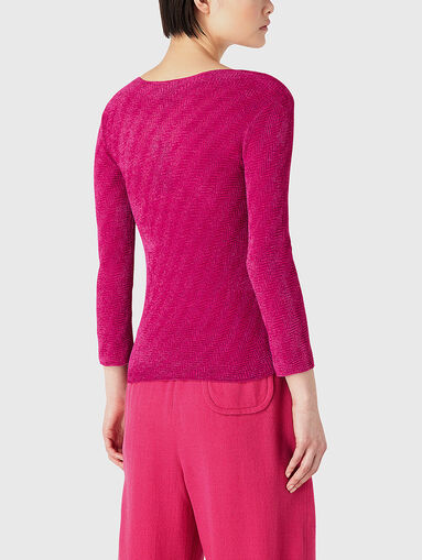 Sweater with oval neckline - 3