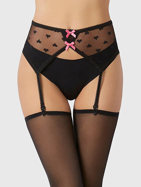 MY HEART black tights with suspenders - 2