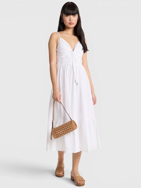 Cotton poplin midi dress - 1