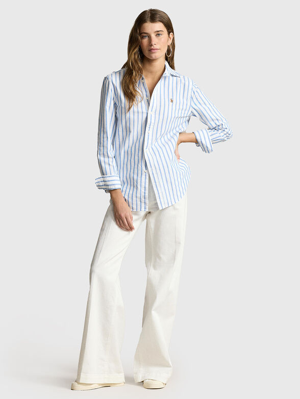 Striped shirt with logo embroidery - 1