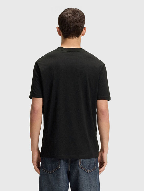 Cotton T-shirt with oval neckline - 3