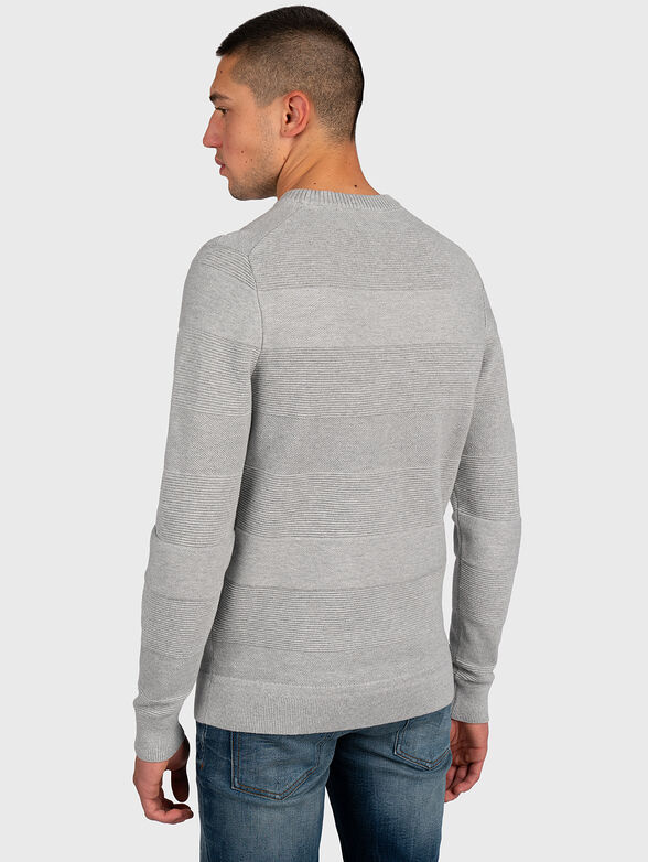 Gray cotton sweater - 2