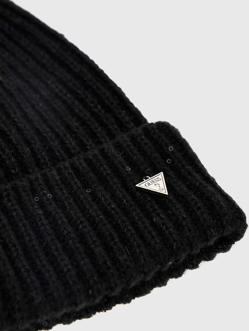 Sequin wool blend beanie - 3