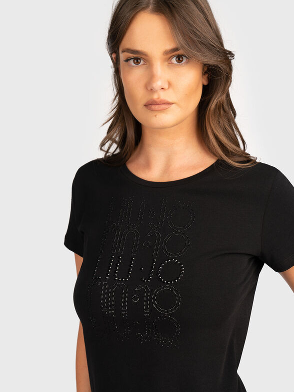 Cotton T-shirt with logo accent - 4