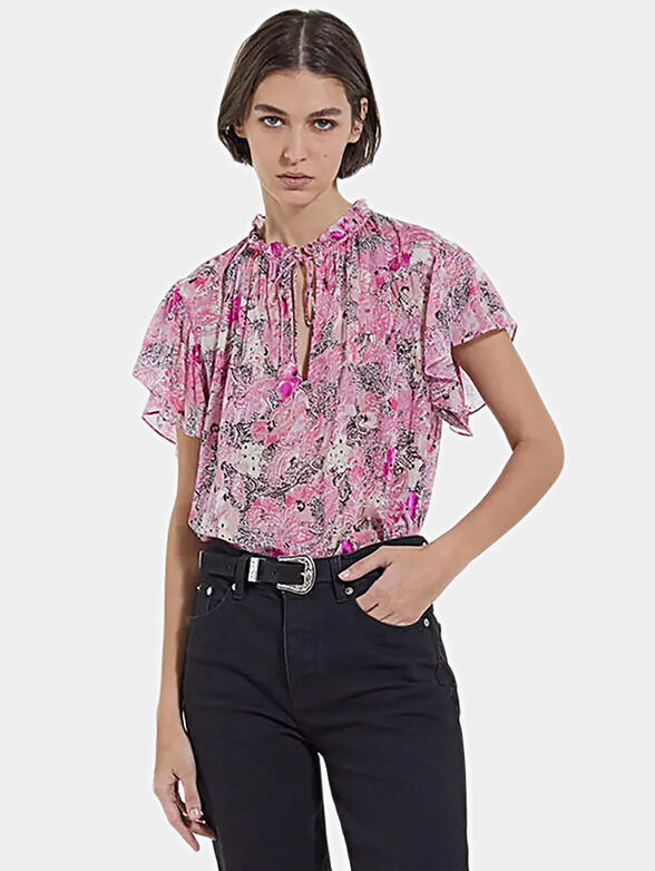 Top with floral print  - 1