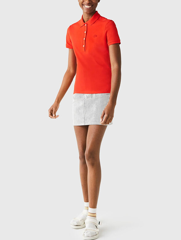 Burgundy cotton polo shirt - 2